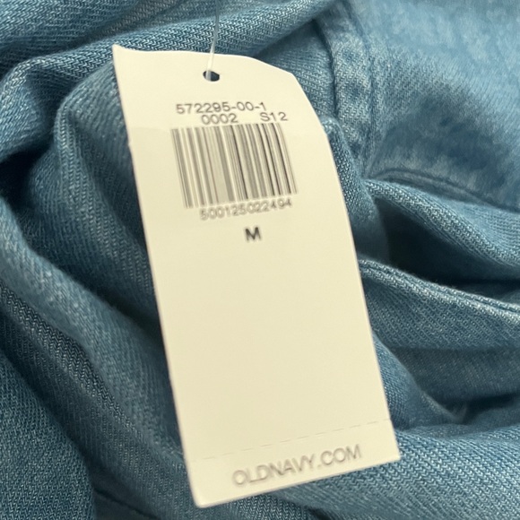 NWT OLD NAVY Mini Shirt Dress COLOR MEDIUM WASH - Picture 5 of 8